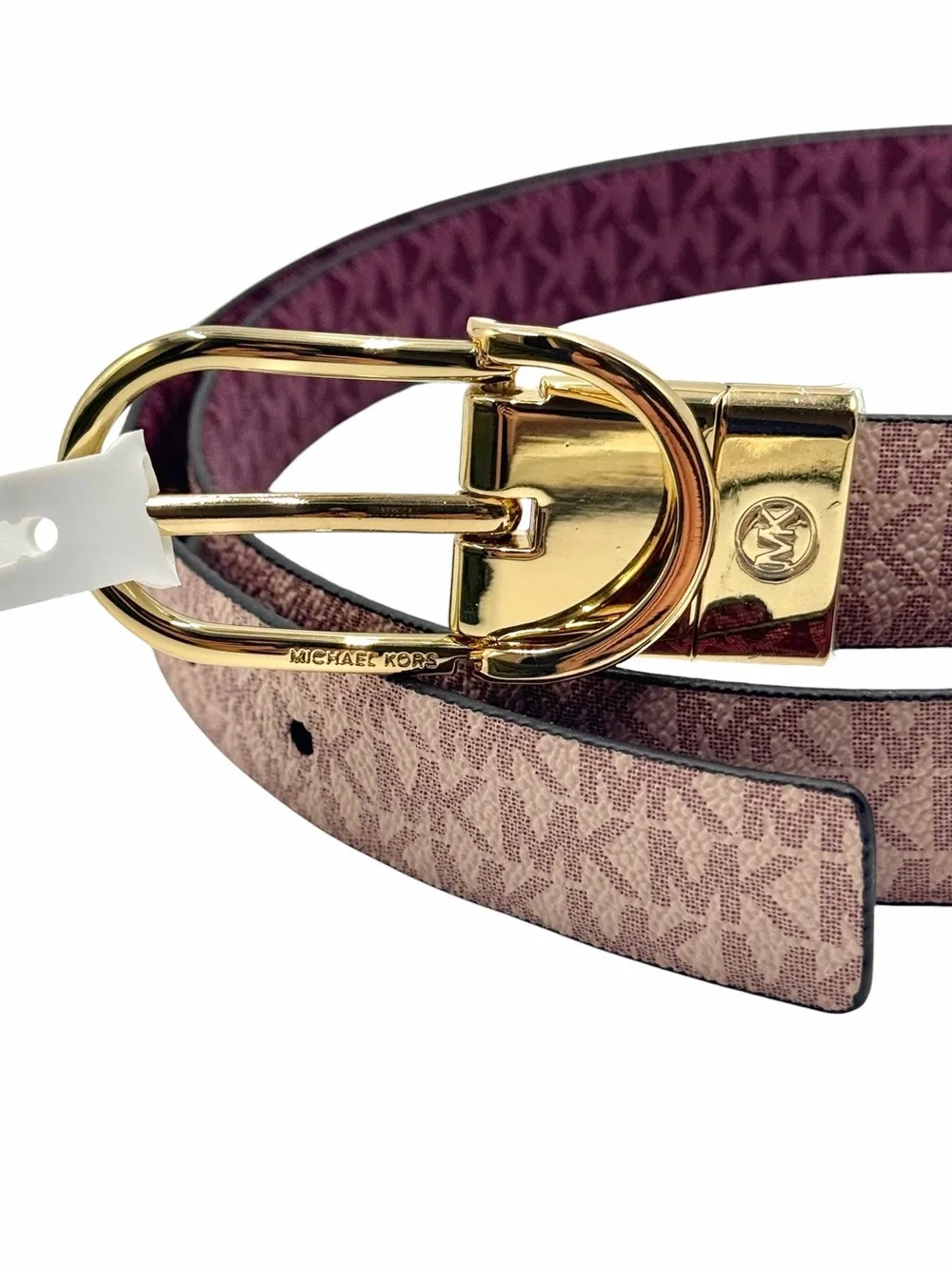 MICHAEL Michael Kors Women's Twist Reversible Belt Size XL